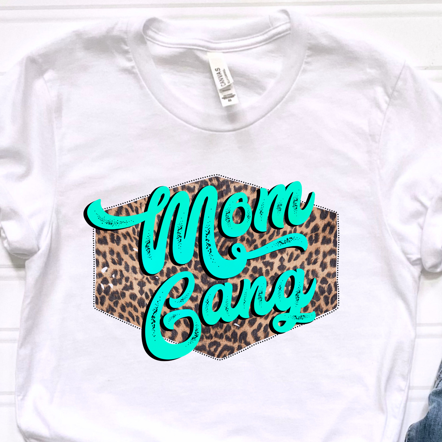 Mom Gang White Graphic Tee