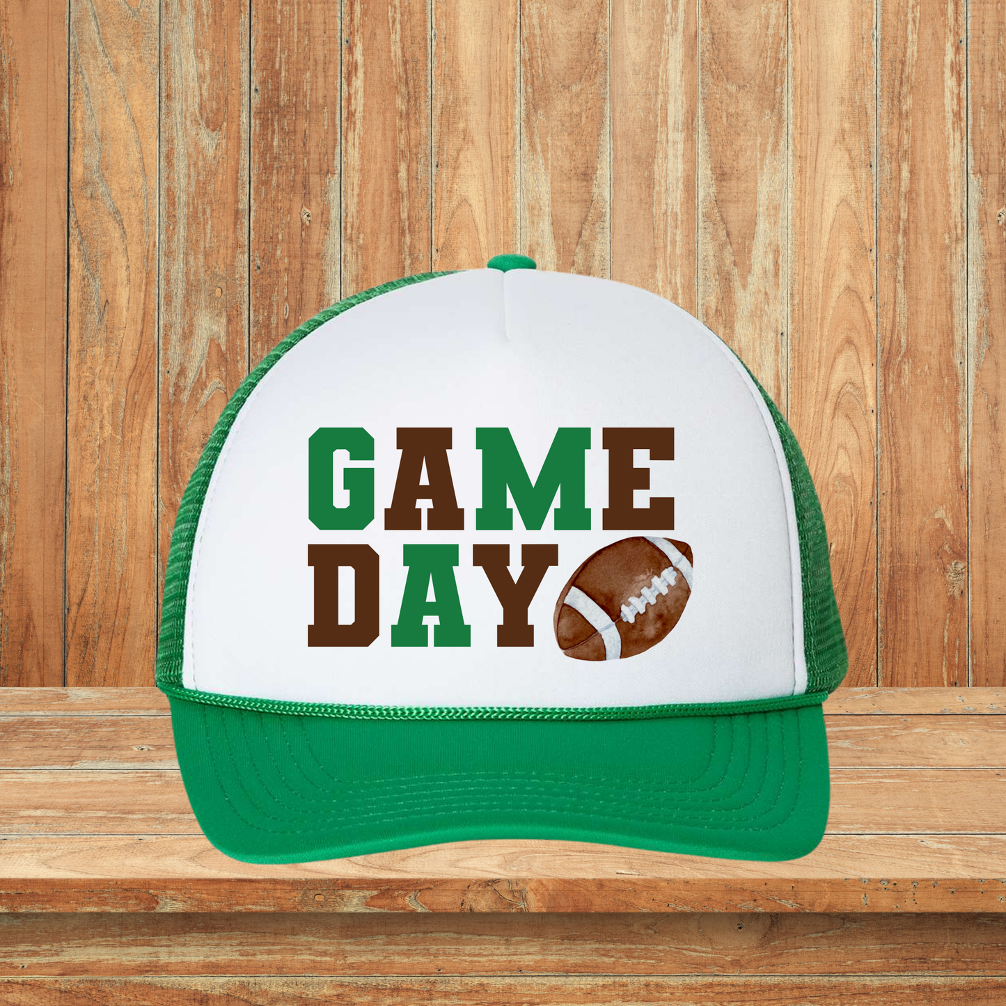 Game Day Green and Brown Hat