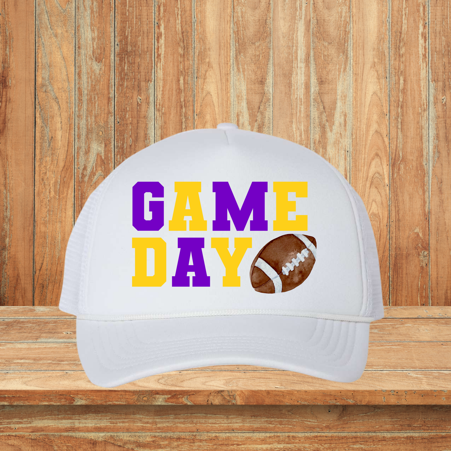 Game Day Yellow and Purple Hat