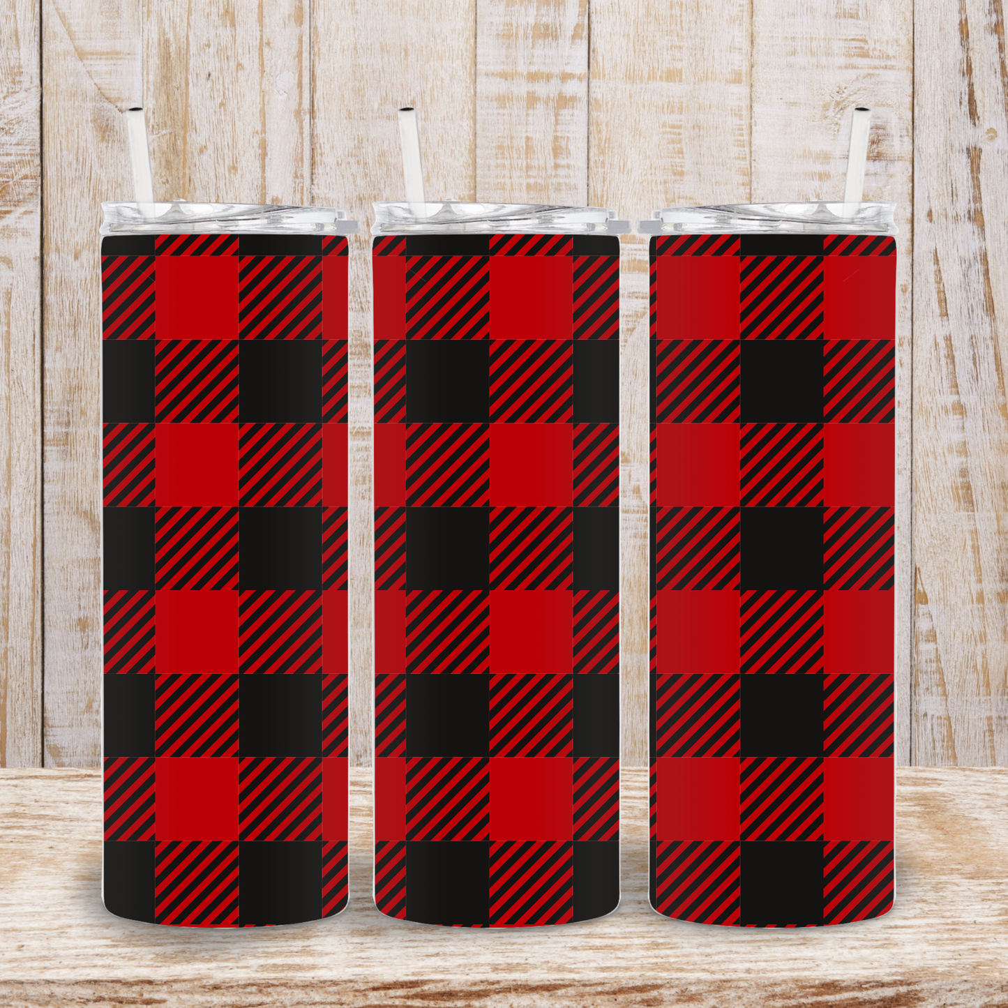 Buffalo Plaid Tumbler