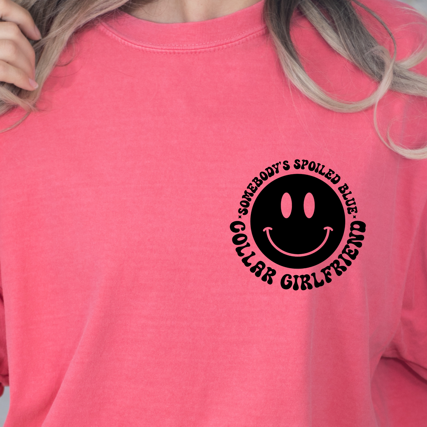 Blue Collar Girlfriend Pink Graphic Tee
