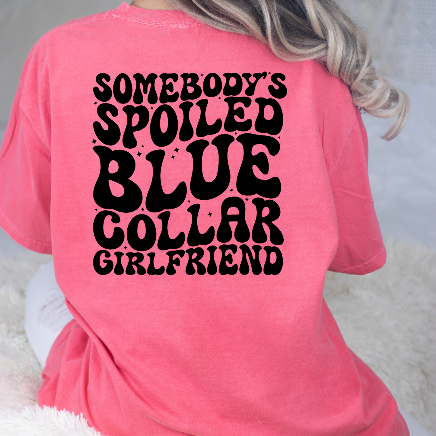 Blue Collar Girlfriend Pink Graphic Tee