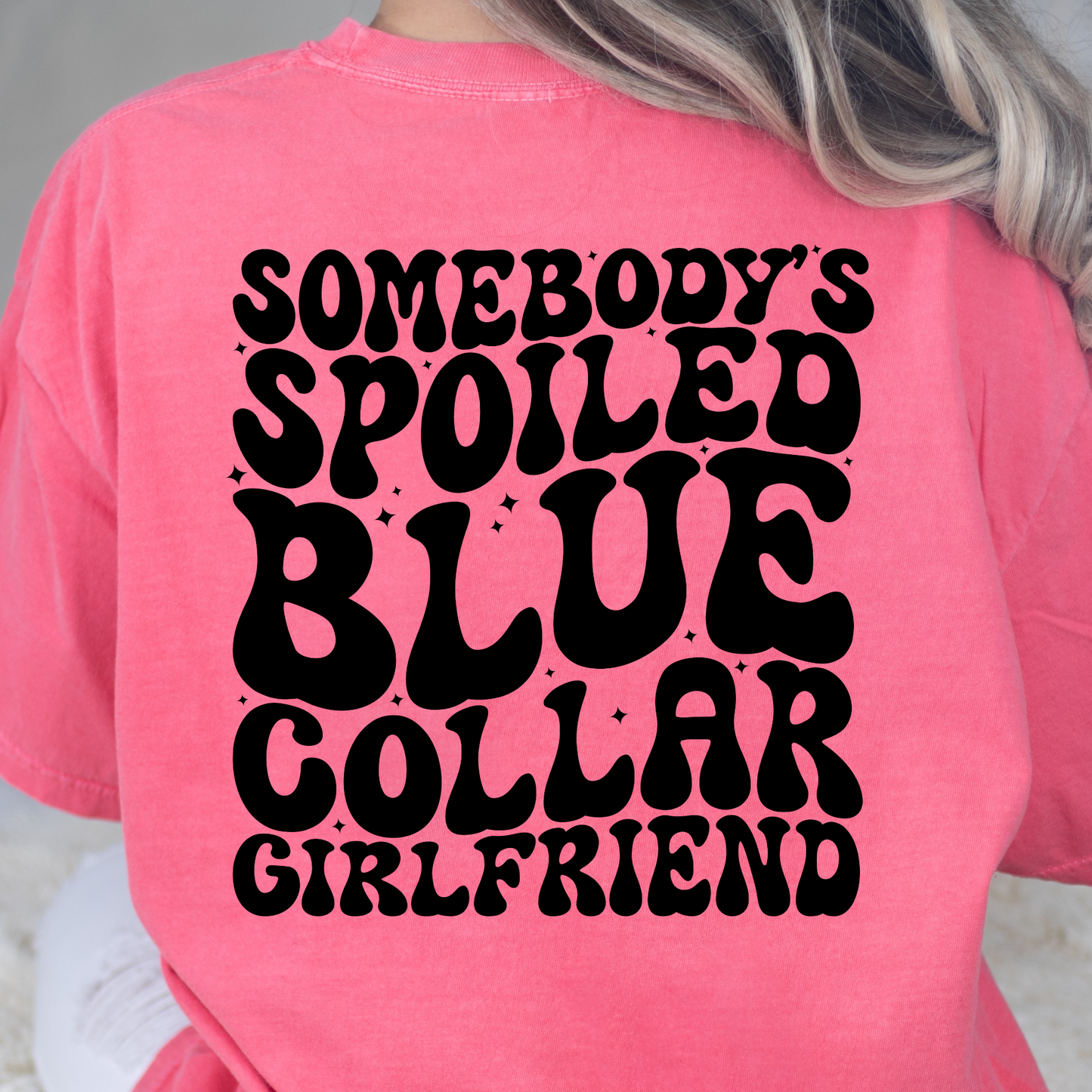 Blue Collar Girlfriend Pink Graphic Tee