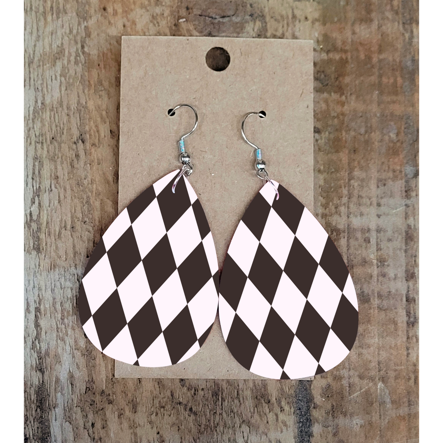 Black and White Earrings