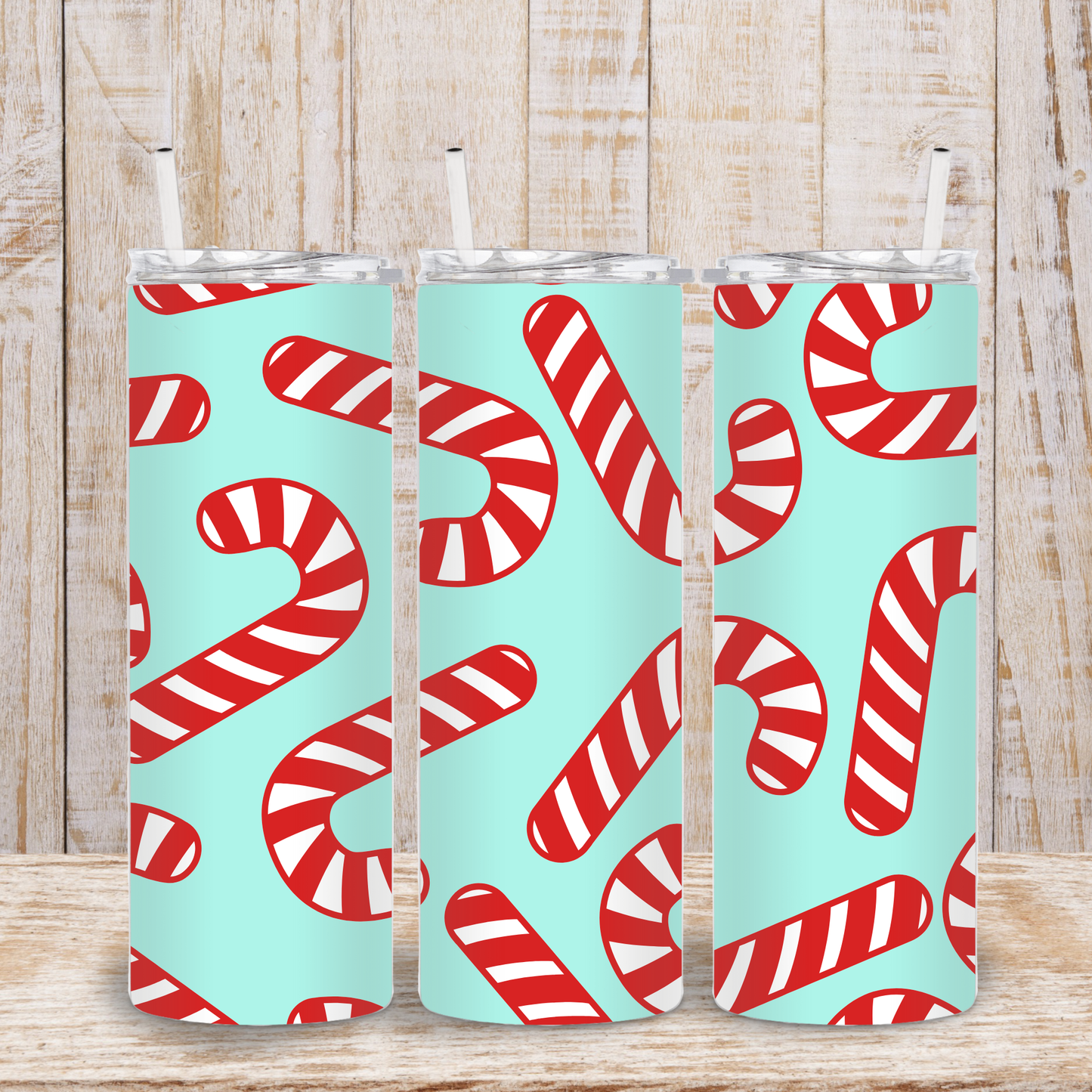 Blue Candy Canes Tumbler