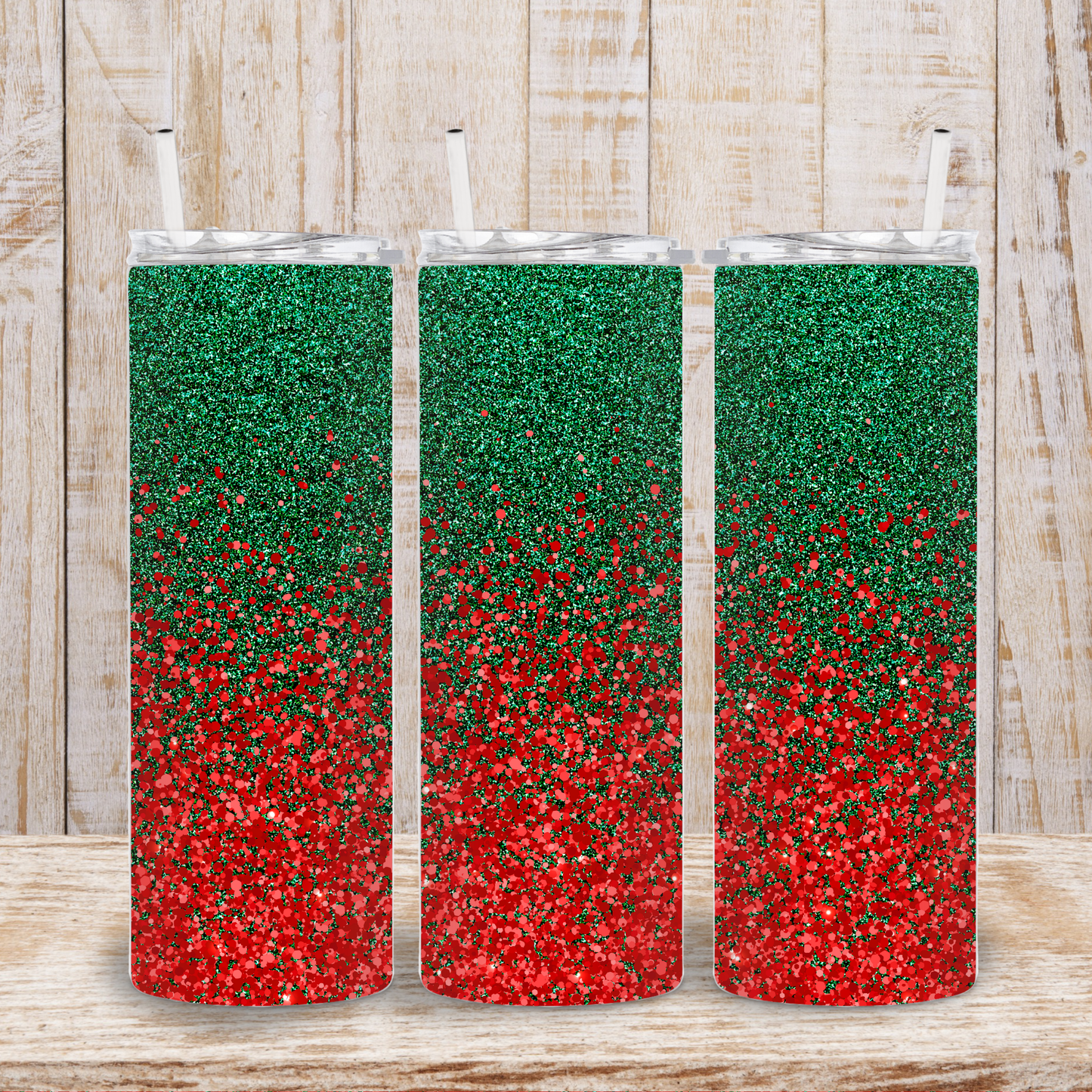 Christmas Glitter Tumbler