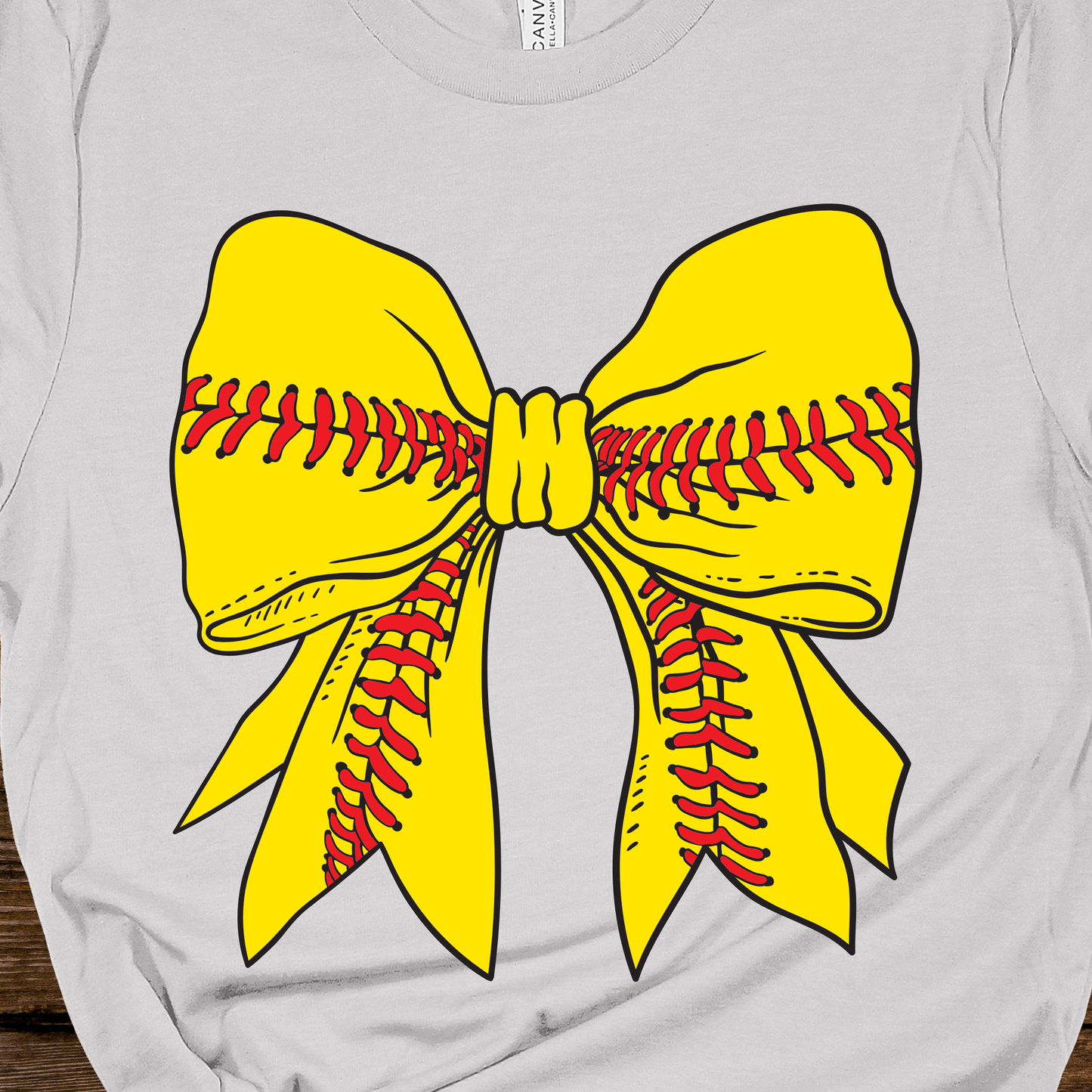 Softball Bow Graphic Tee
