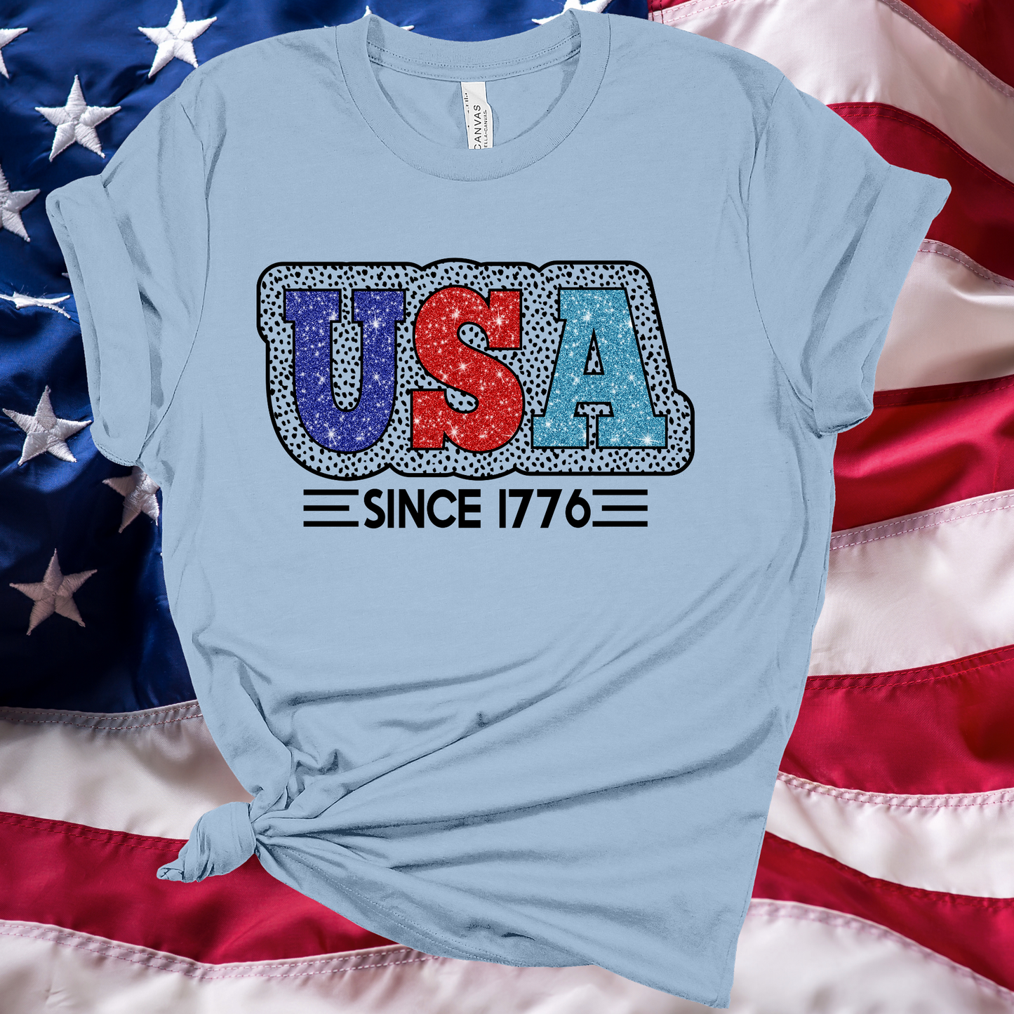 USA Blue Graphic Tee