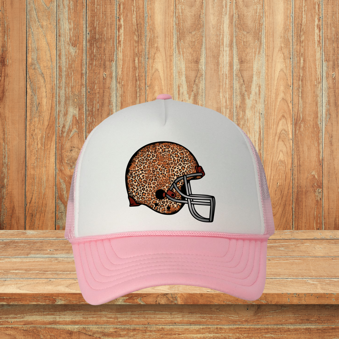 Leopard Print Helmet Hat