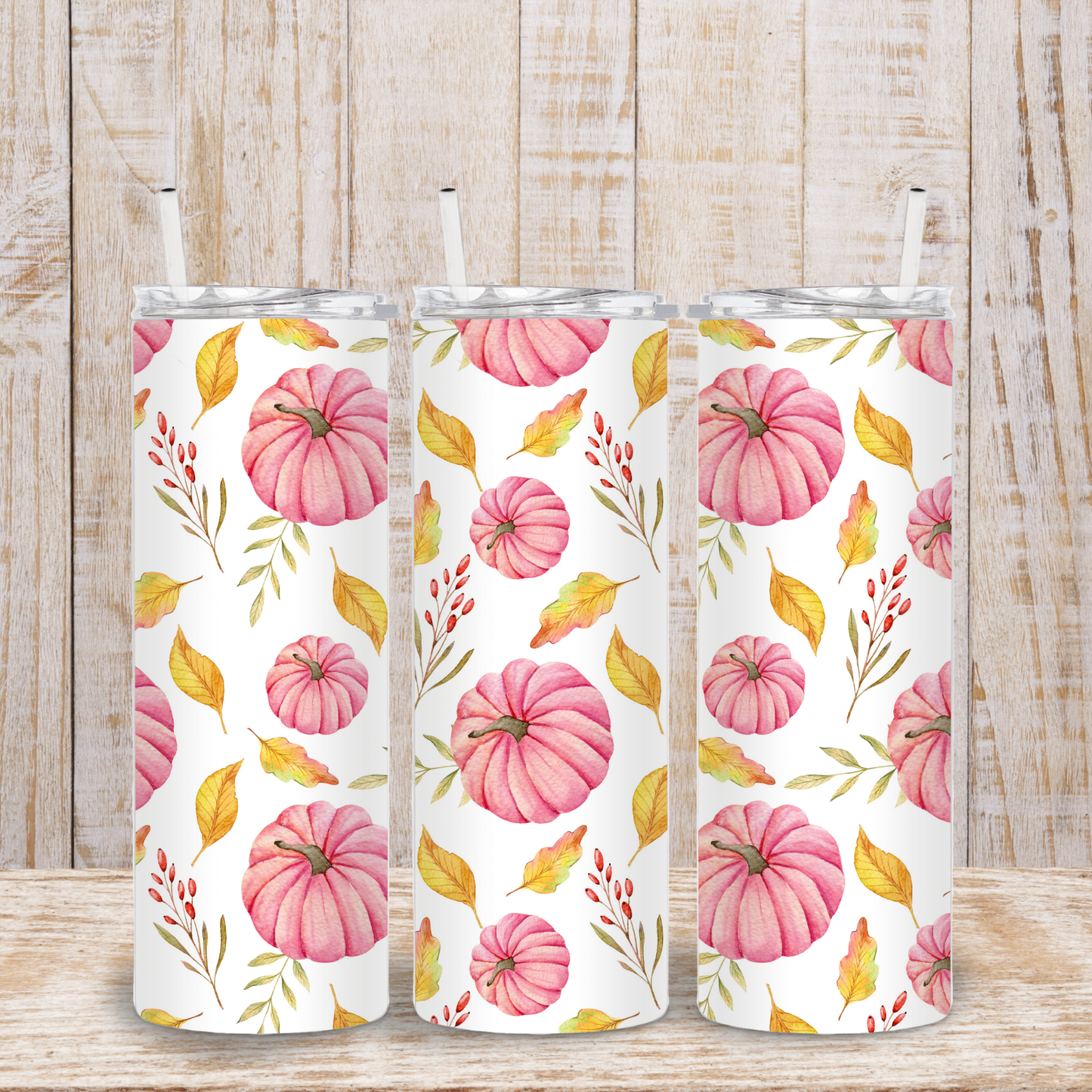 Pink Autumn Tumbler