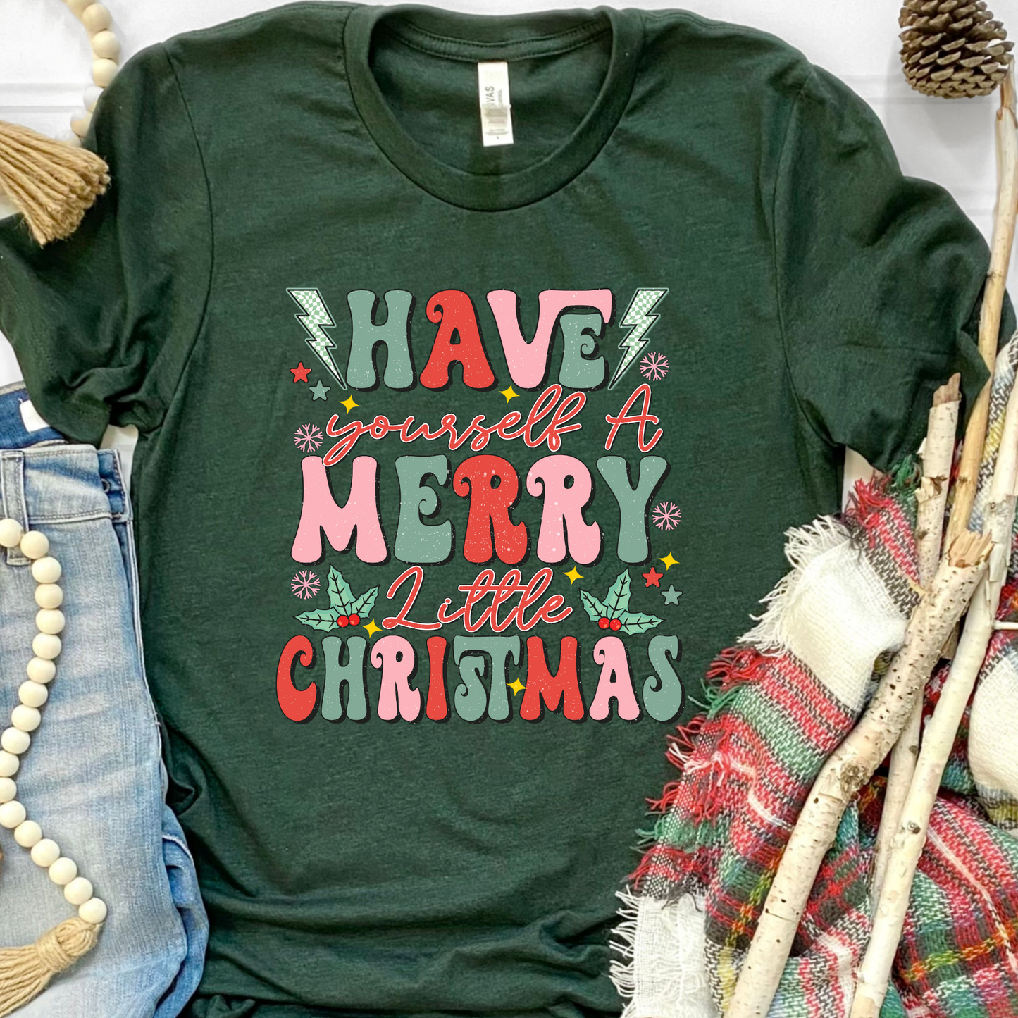 A Merry Little Christmas Graphic Tee