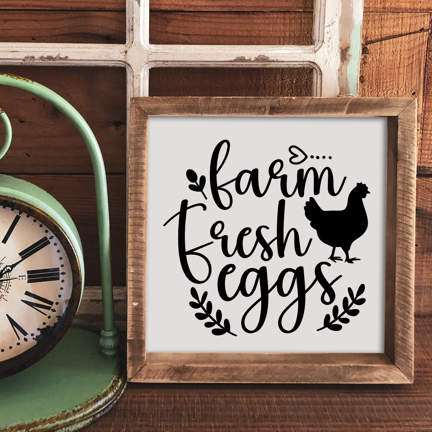 Farm Fresh Eggs - 12x12 Wood Print