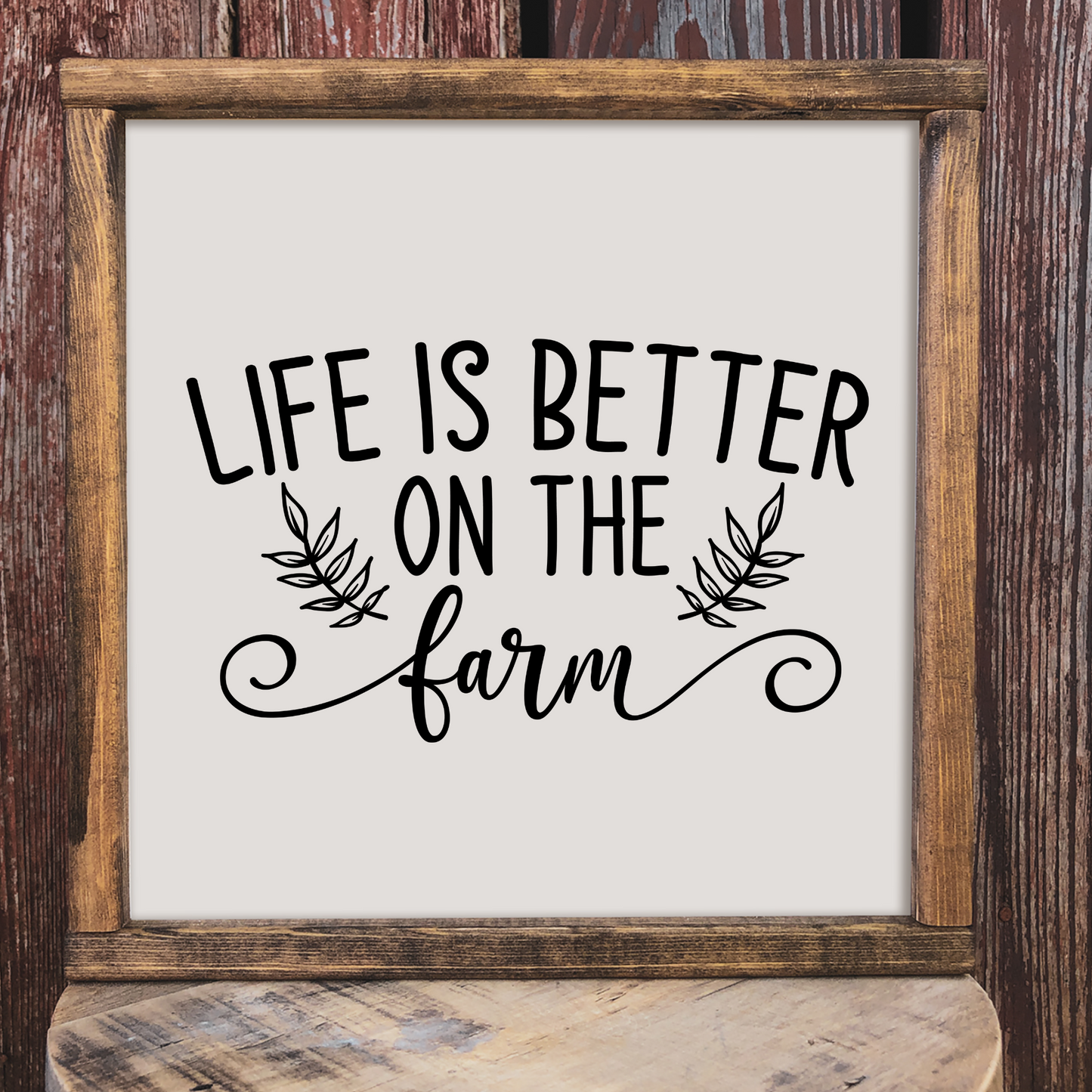 On The Farm - 12x12 Wood Print