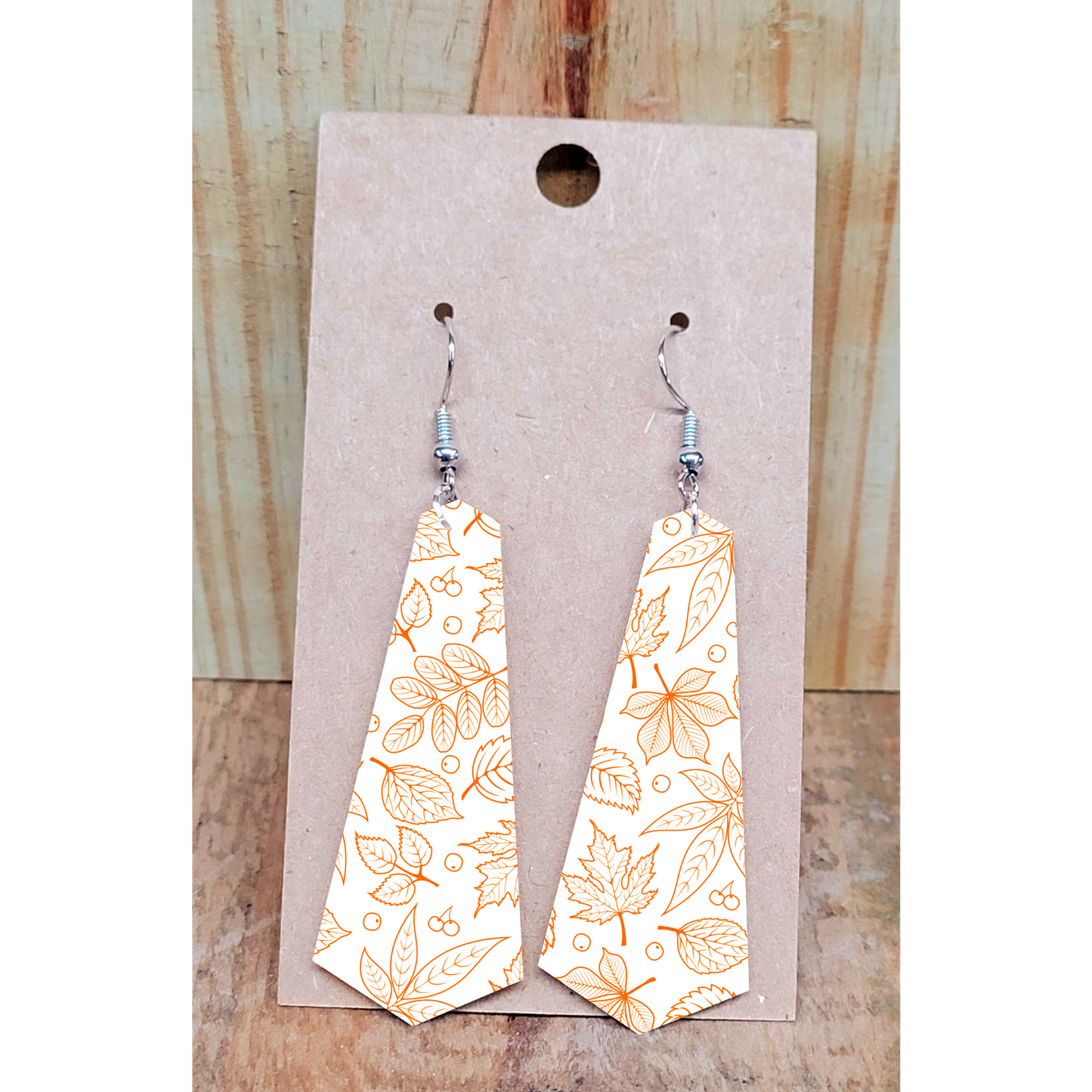 Orange Leaves Earrings