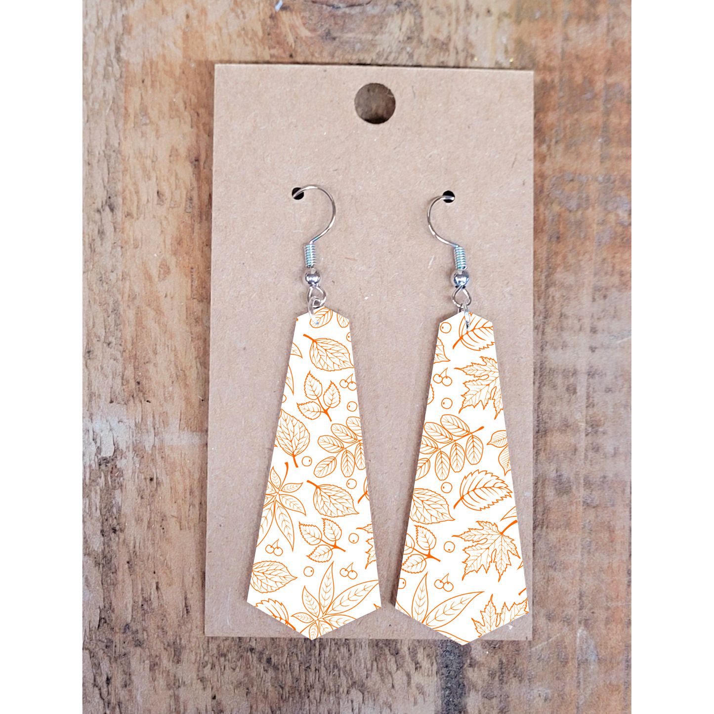 Orange Leaves Earrings