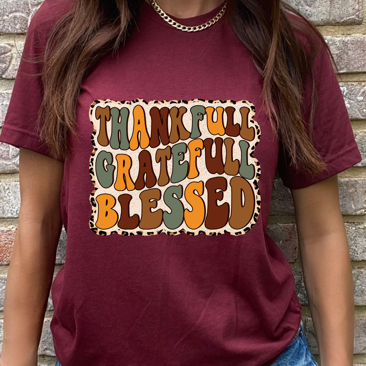 Thankful Grateful Blessed Graphic Tee