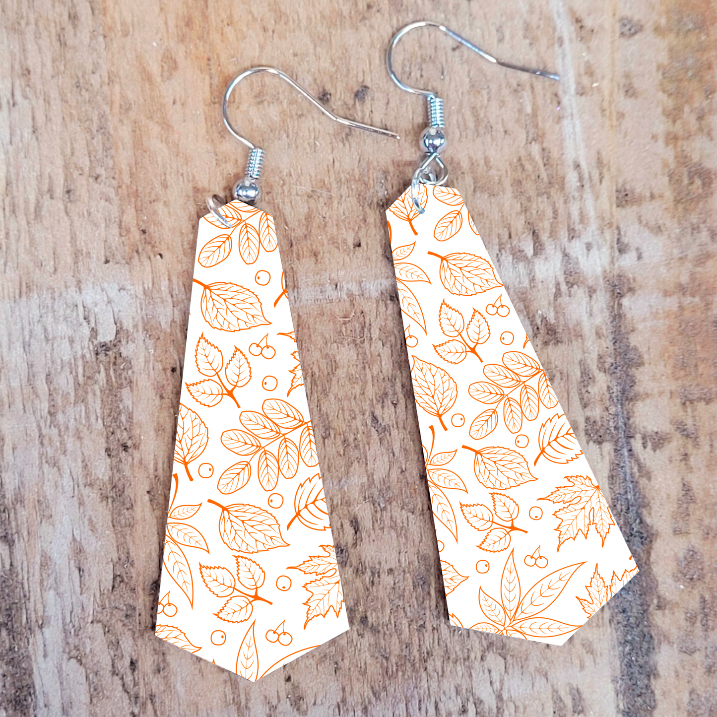 Orange Leaves Earrings
