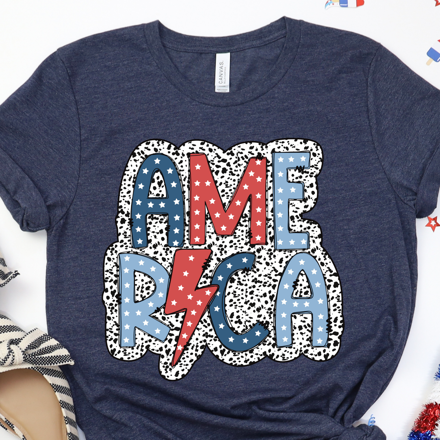 Dalmation America Navy Graphic Tee