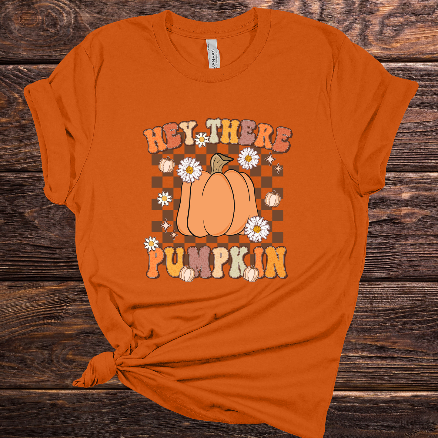 Hey There Pumpkin Orange Graphic Tee