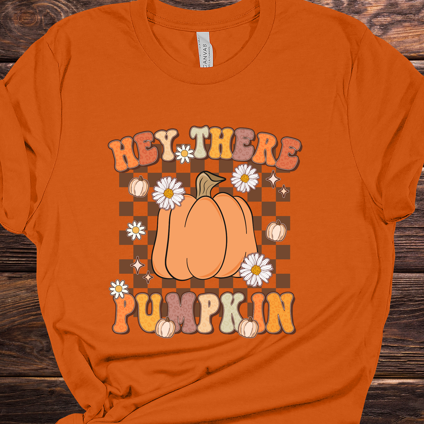 Hey There Pumpkin Orange Graphic Tee