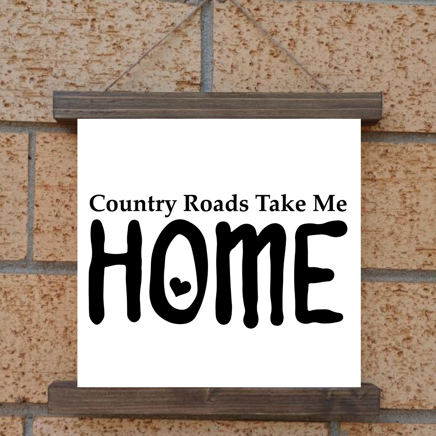Country Roads Hanging Canvas