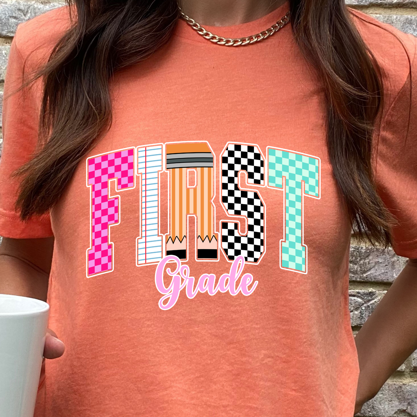 Back to School First Grade Graphic Tee