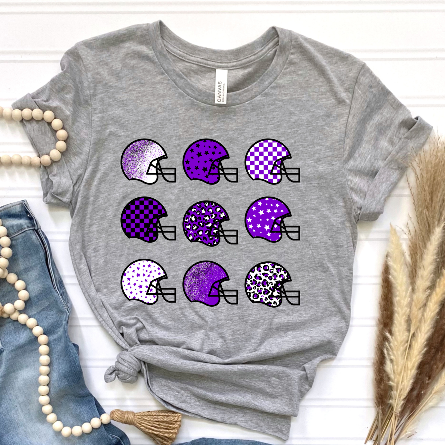 Custom Football Helmets Graphic Tee