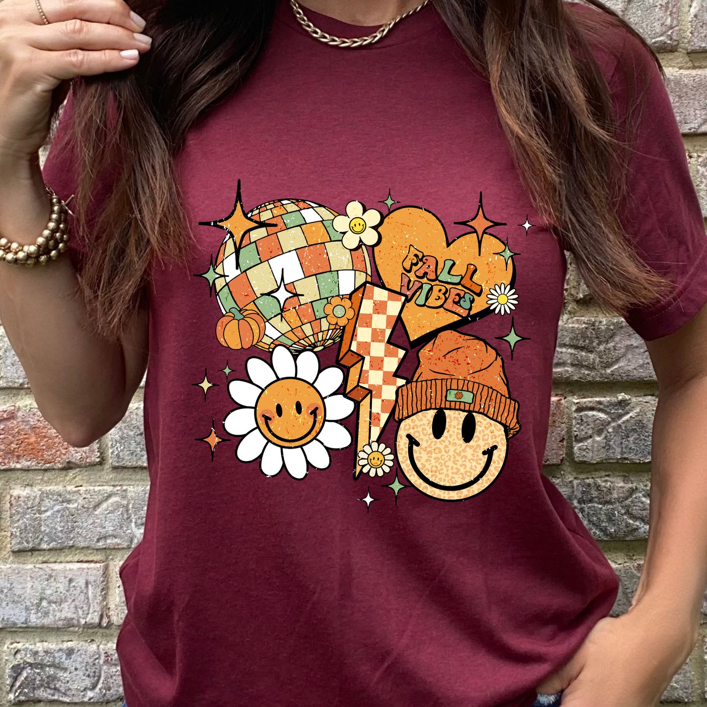 Fall Vibes Collage Graphic Tee