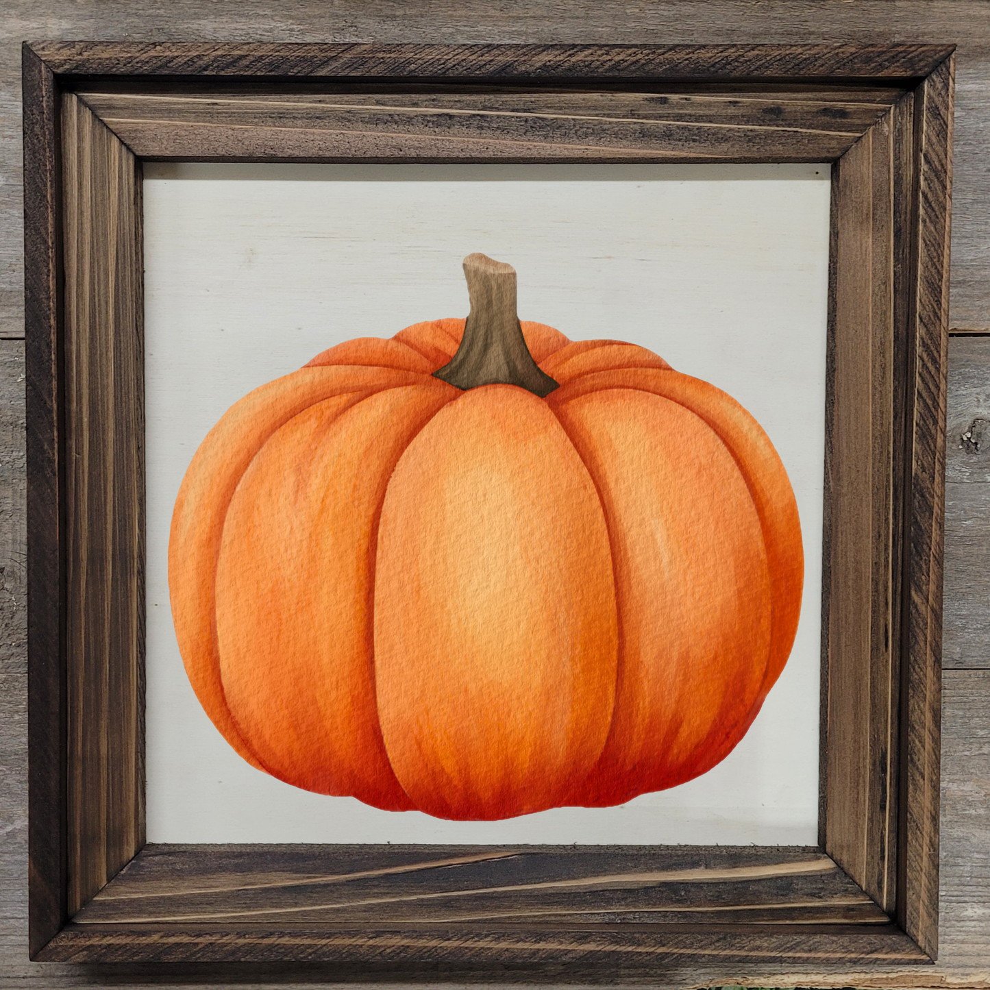 Fall Pumpkin 12 - 12x12 Wood Print