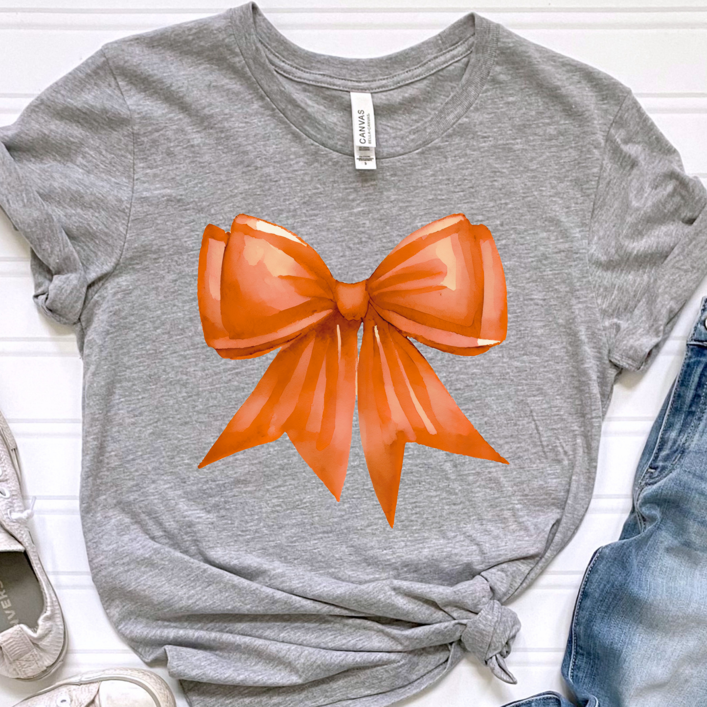 Orange Bow Graphic Tee