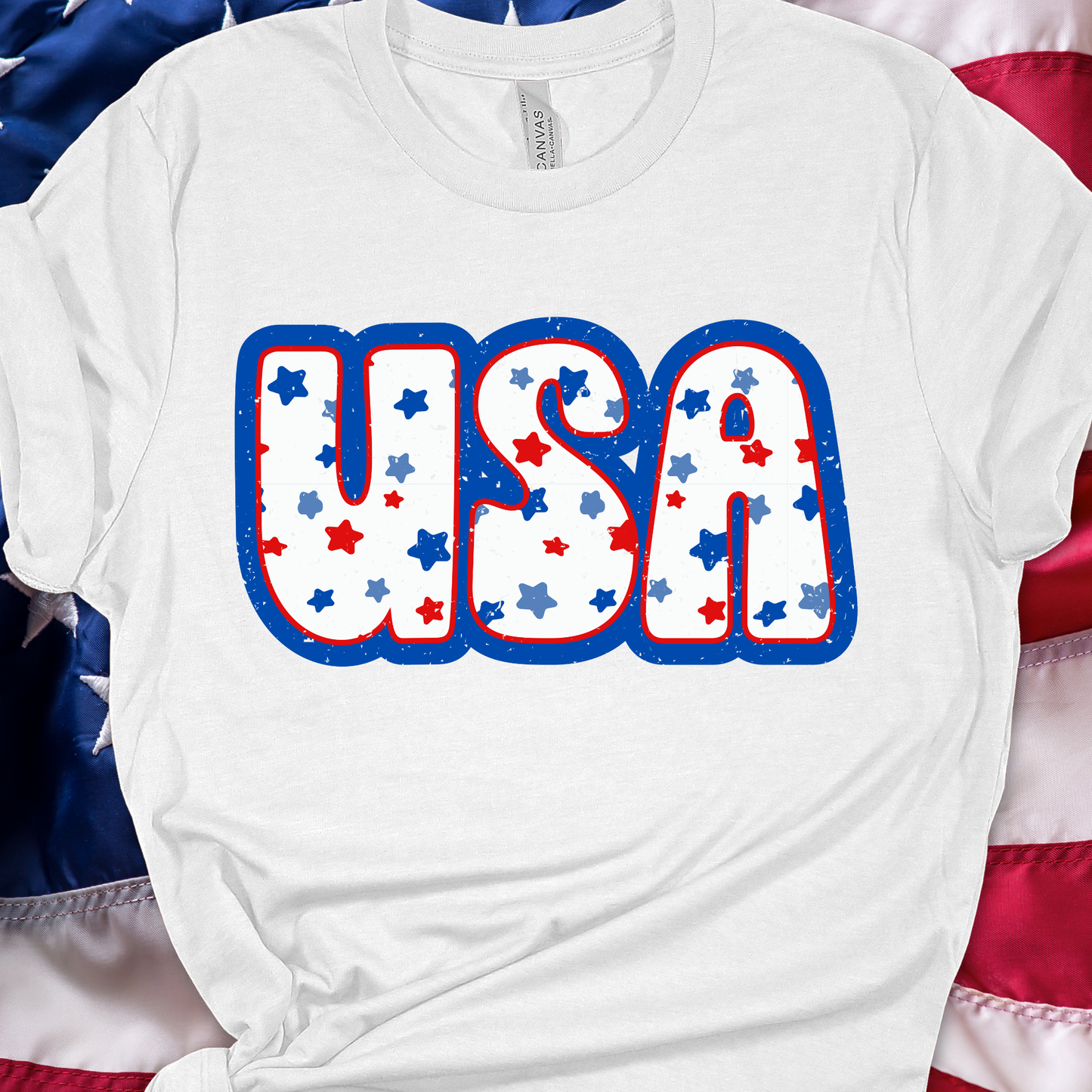 White Star USA White Graphic Tee