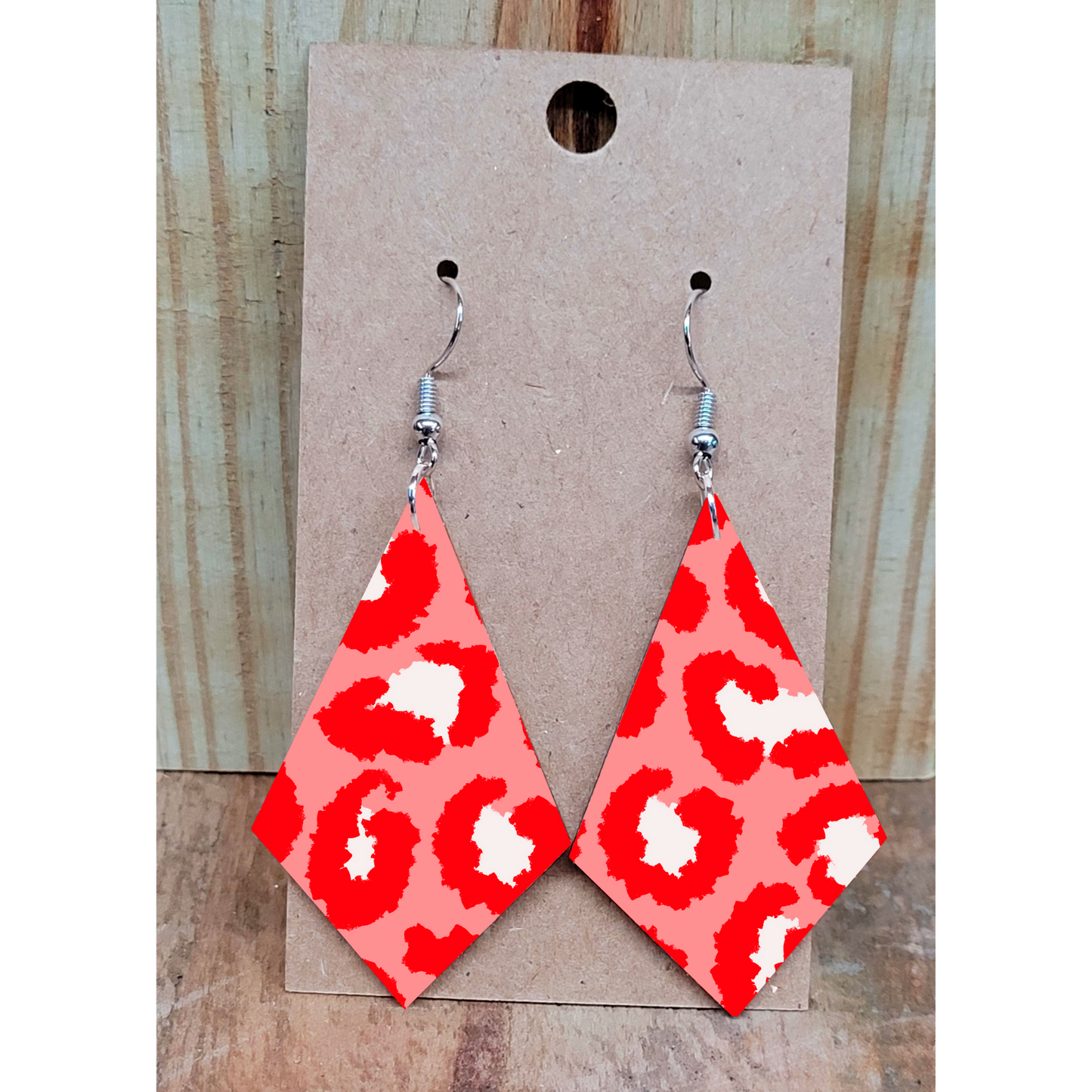 Red Leopard Earrings