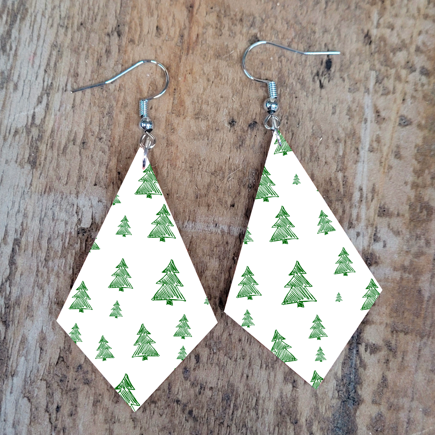 Sketch Christmas Trees Earrings
