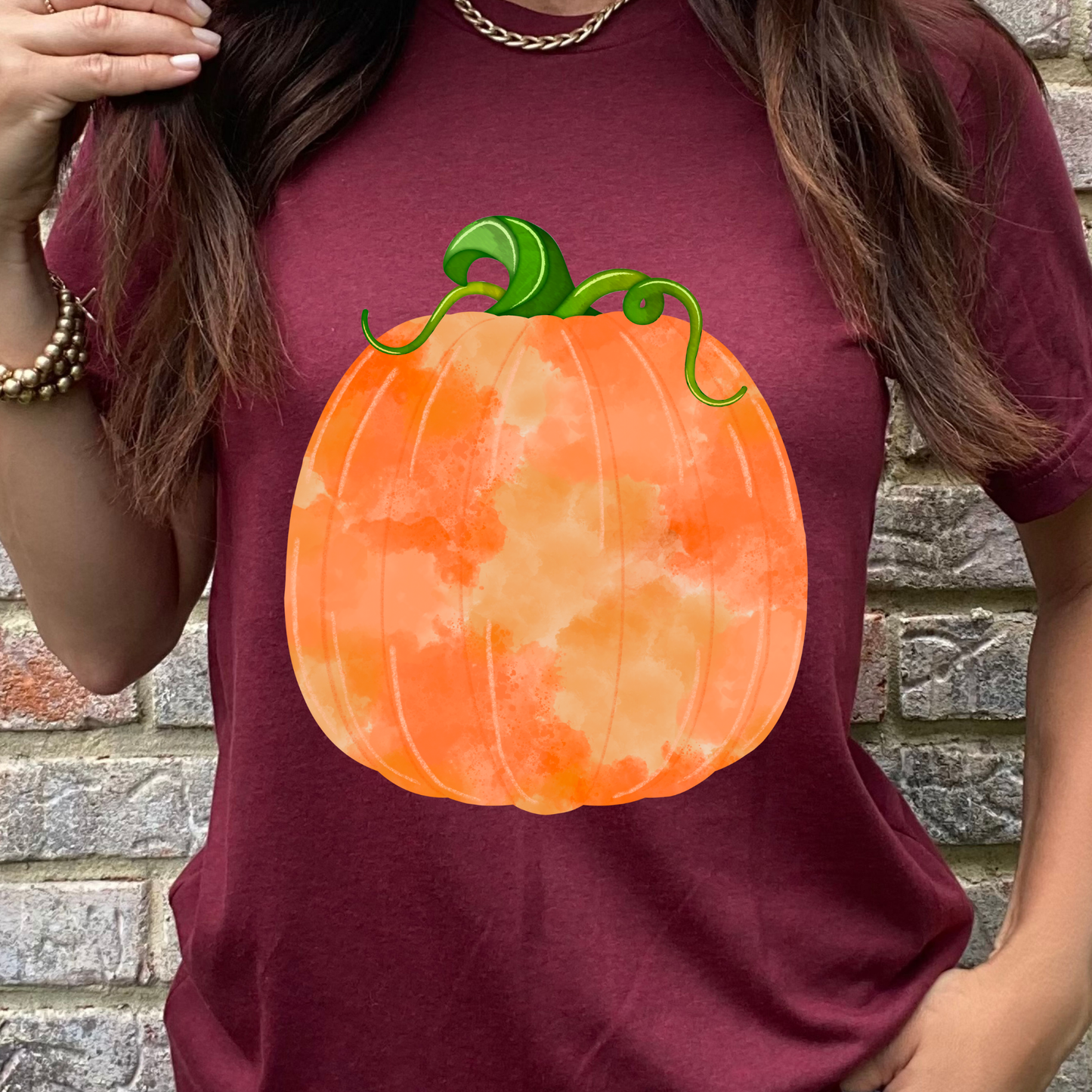 Pumpkin Season Maroon Graphic Tee