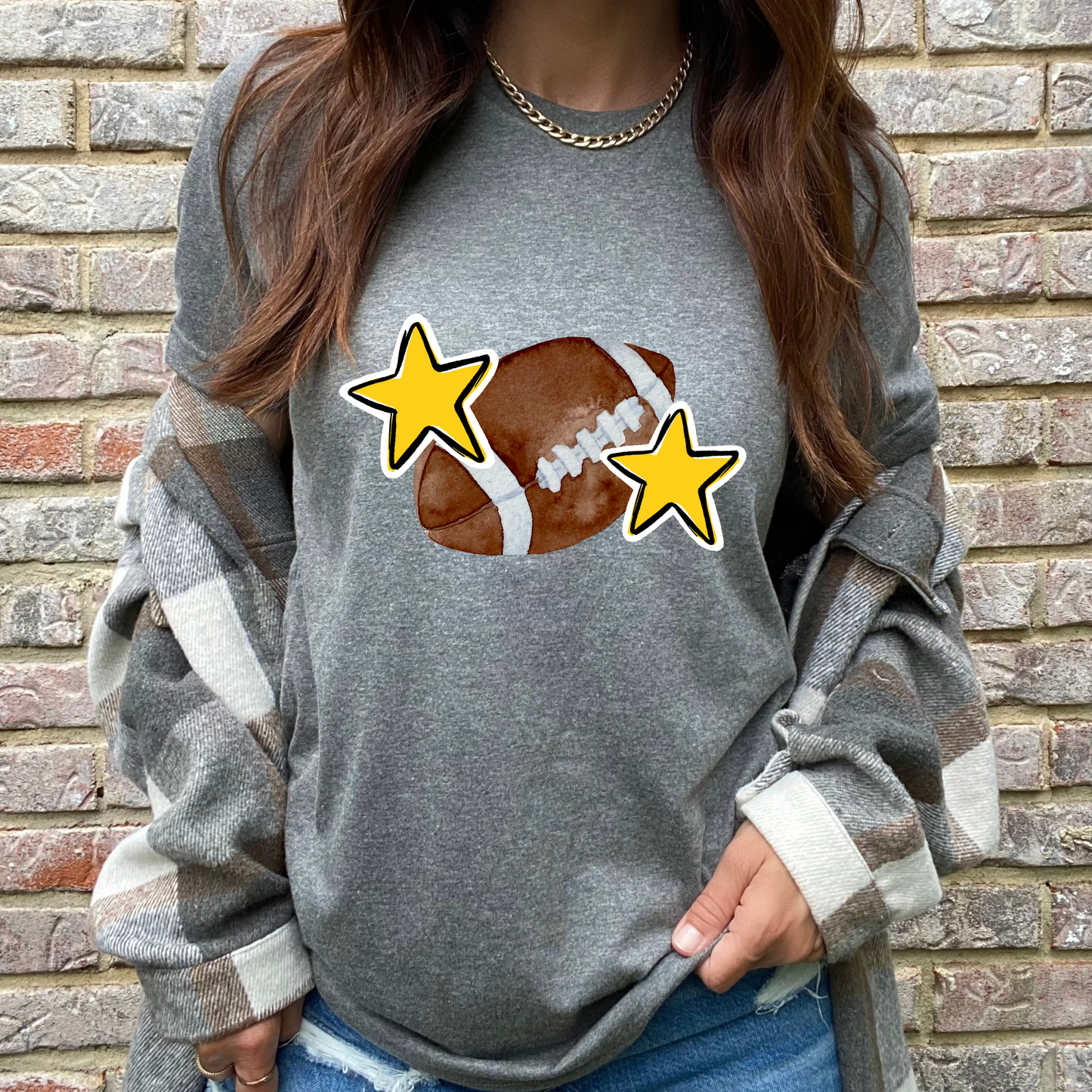 Yellow Football Graphic Tee