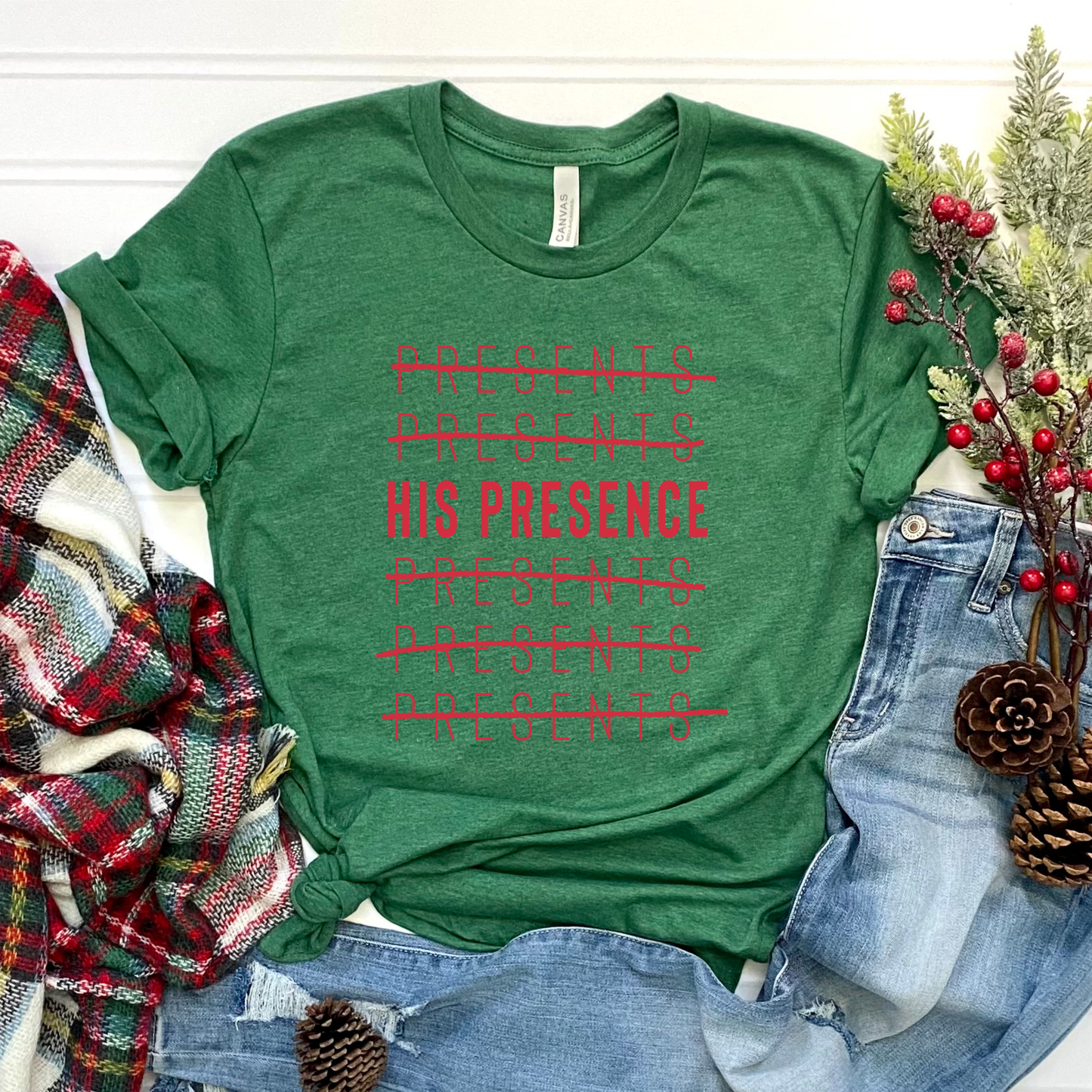 Red His Presence Graphic Tee