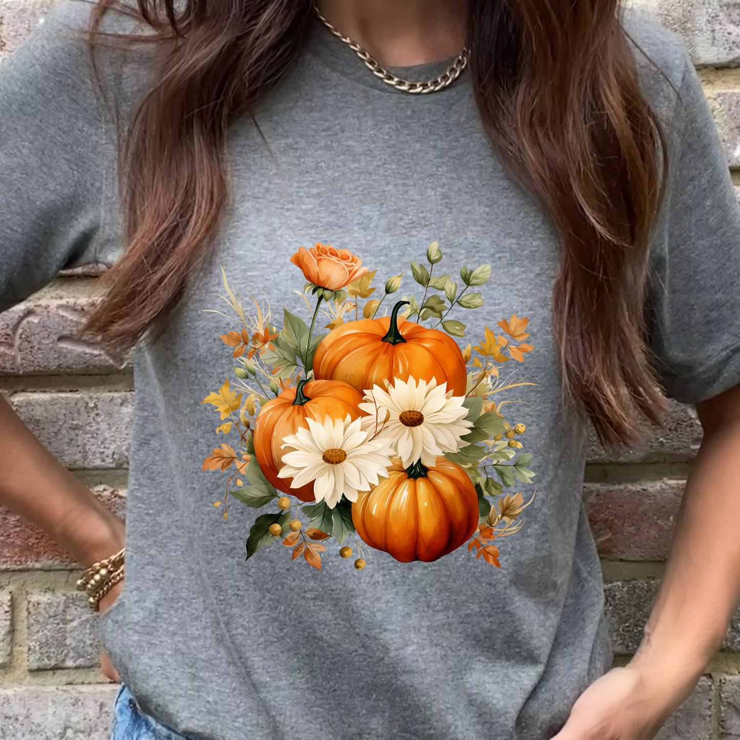 Floral Pumpkin Graphic Tee