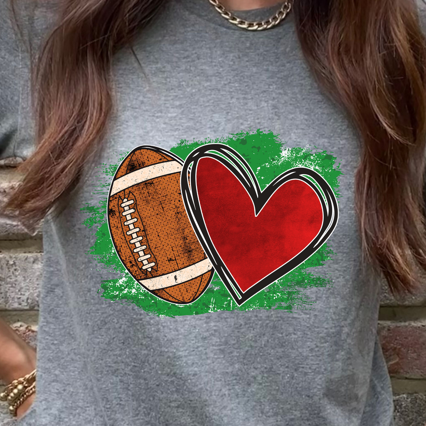 Love and Football Graphic Tee