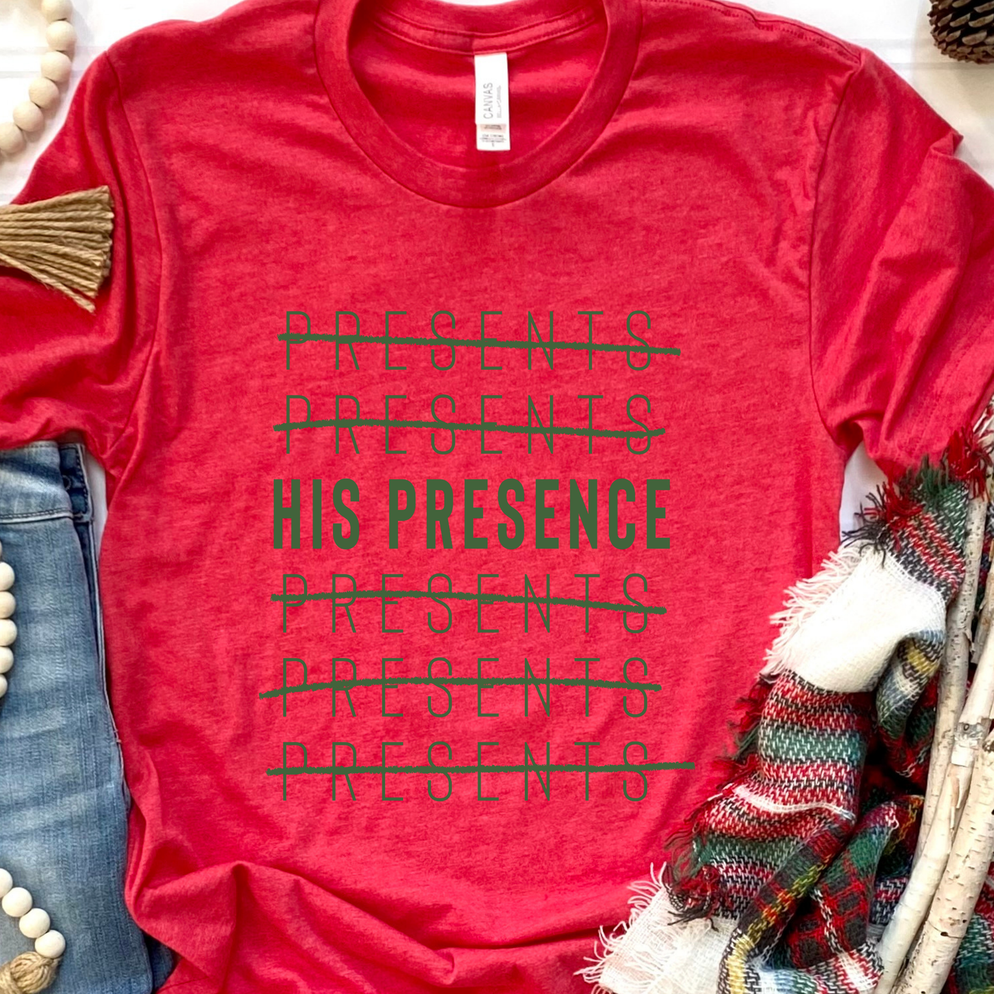 Green His Presence Graphic Tee