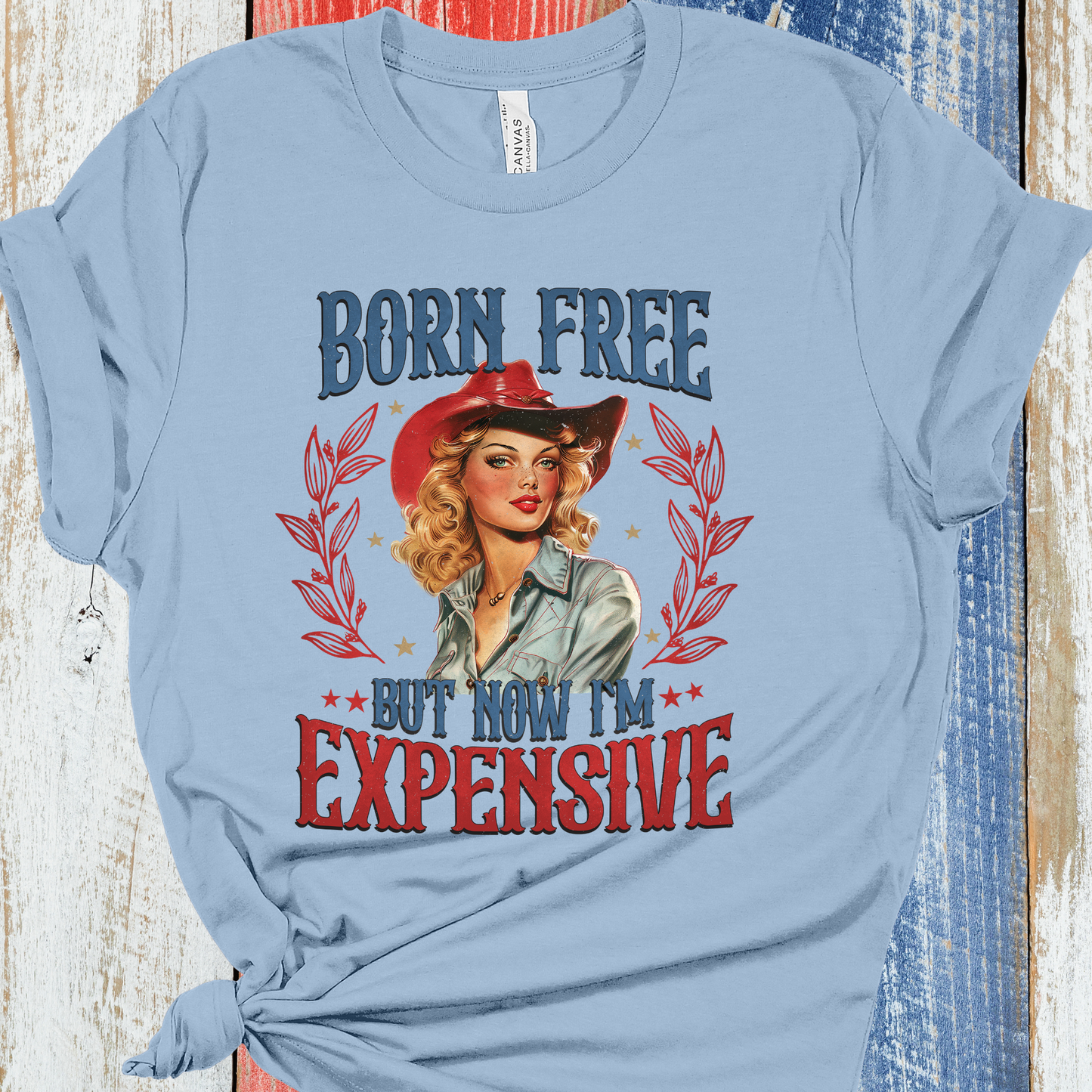 Born Free Blue Graphic Tee