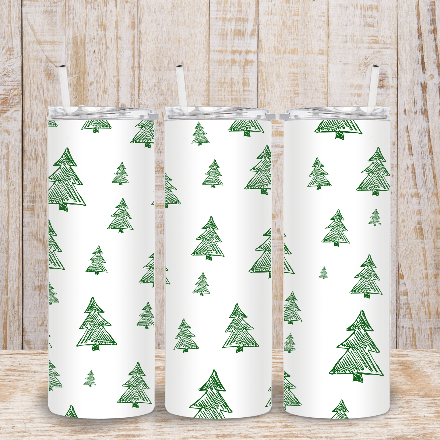 Sketch Christmas Trees Tumbler