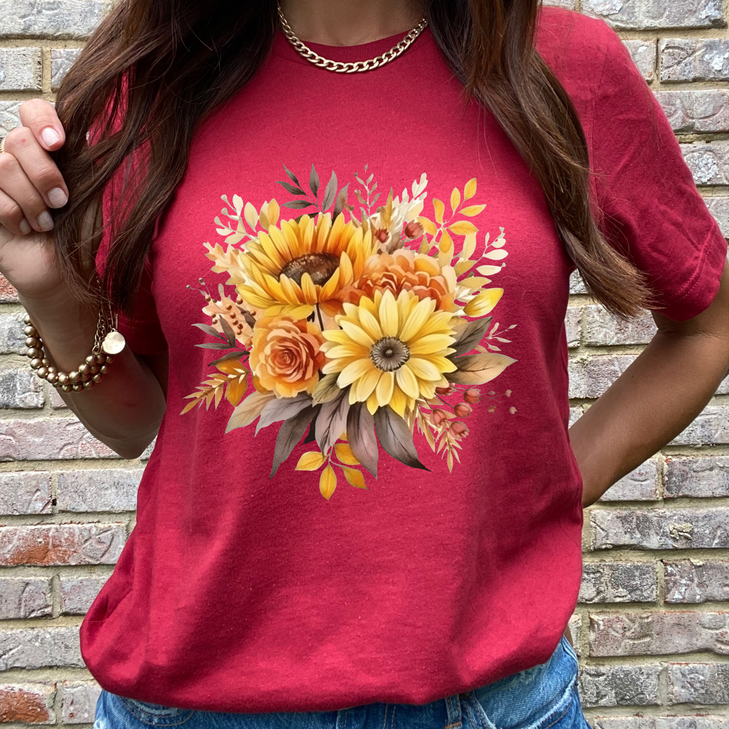 Fall Sunflowers Graphic Tee