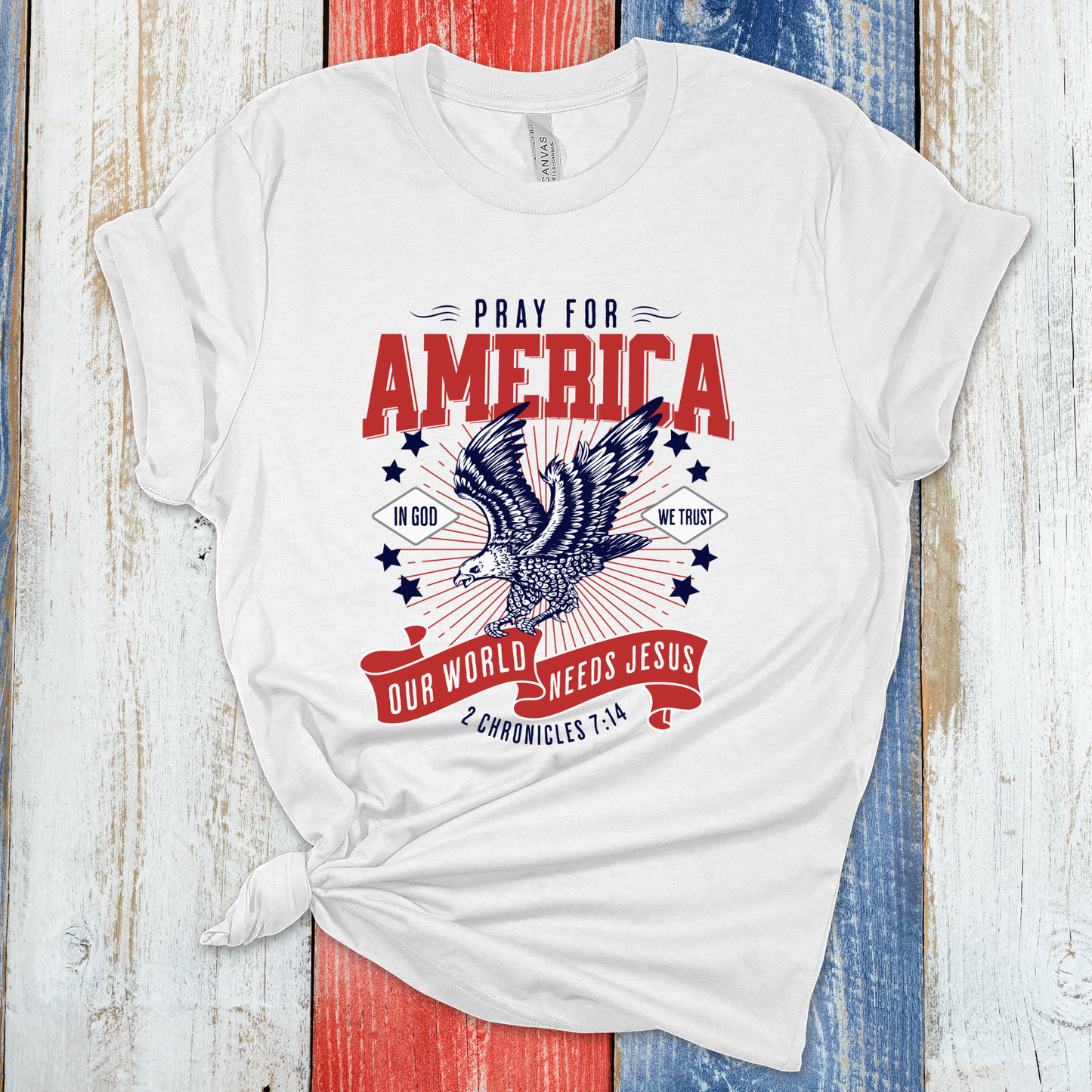 Our World Needs Jesus White Graphic Tee