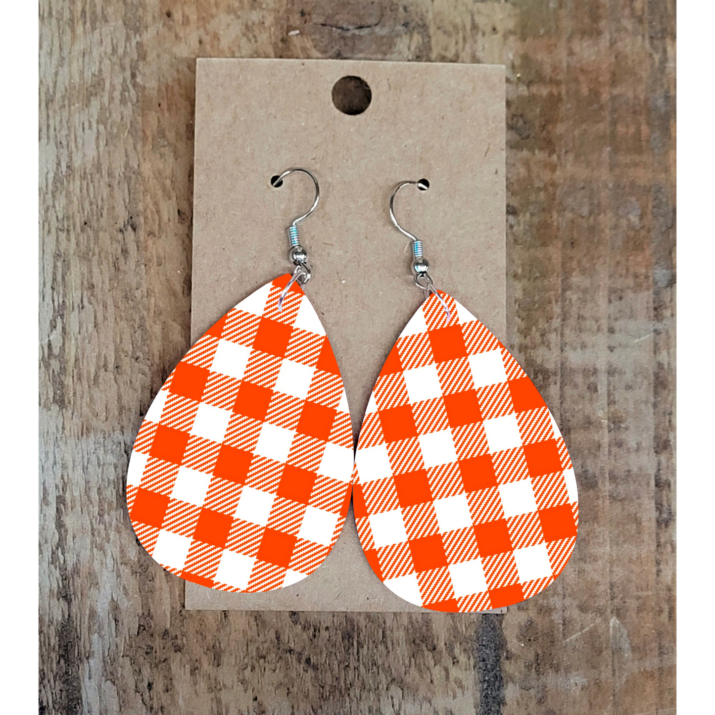 Pumpkin Plaid Earrings