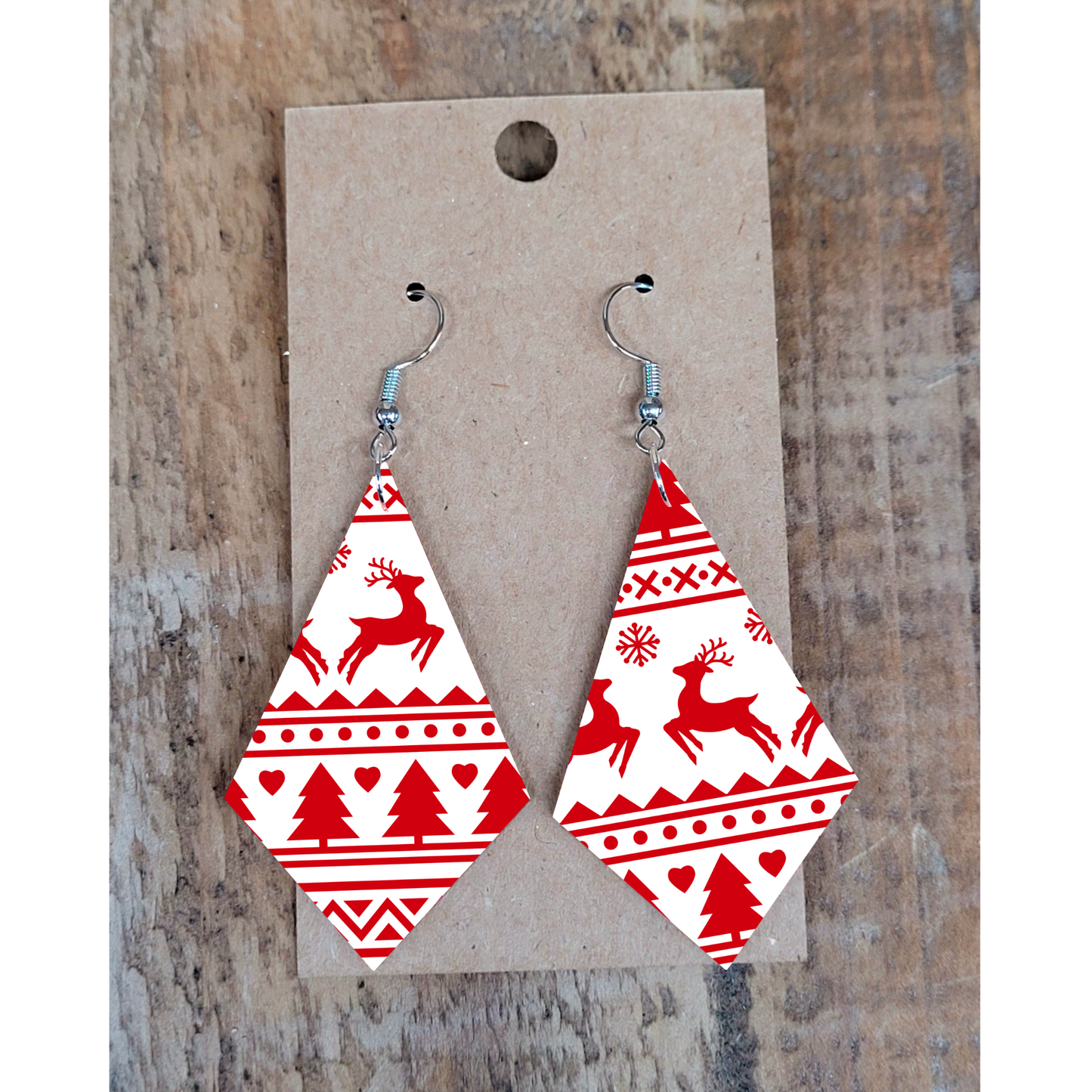 Red Christmas Sweater Earrings