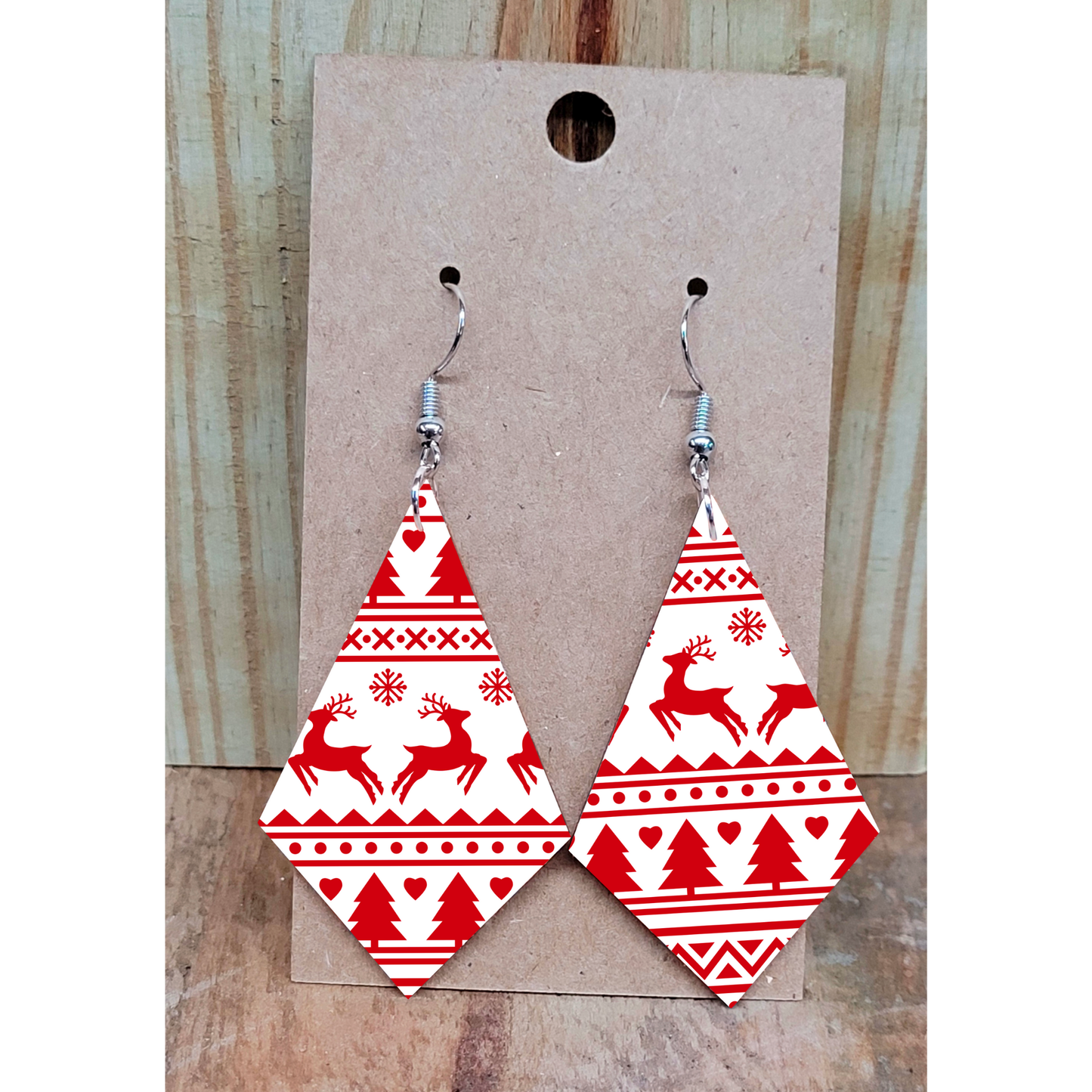 Red Christmas Sweater Earrings