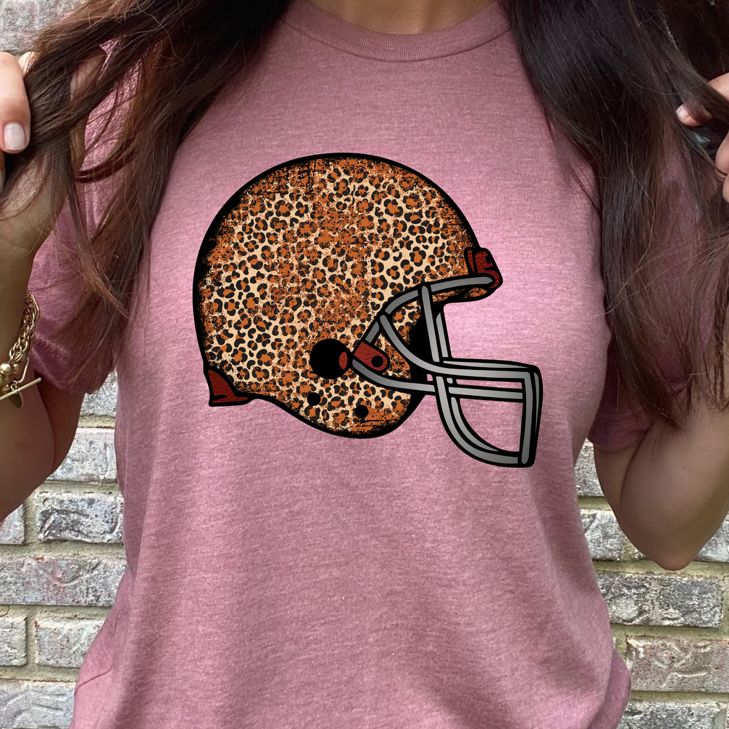 Leopard Print Helmet Graphic Tee
