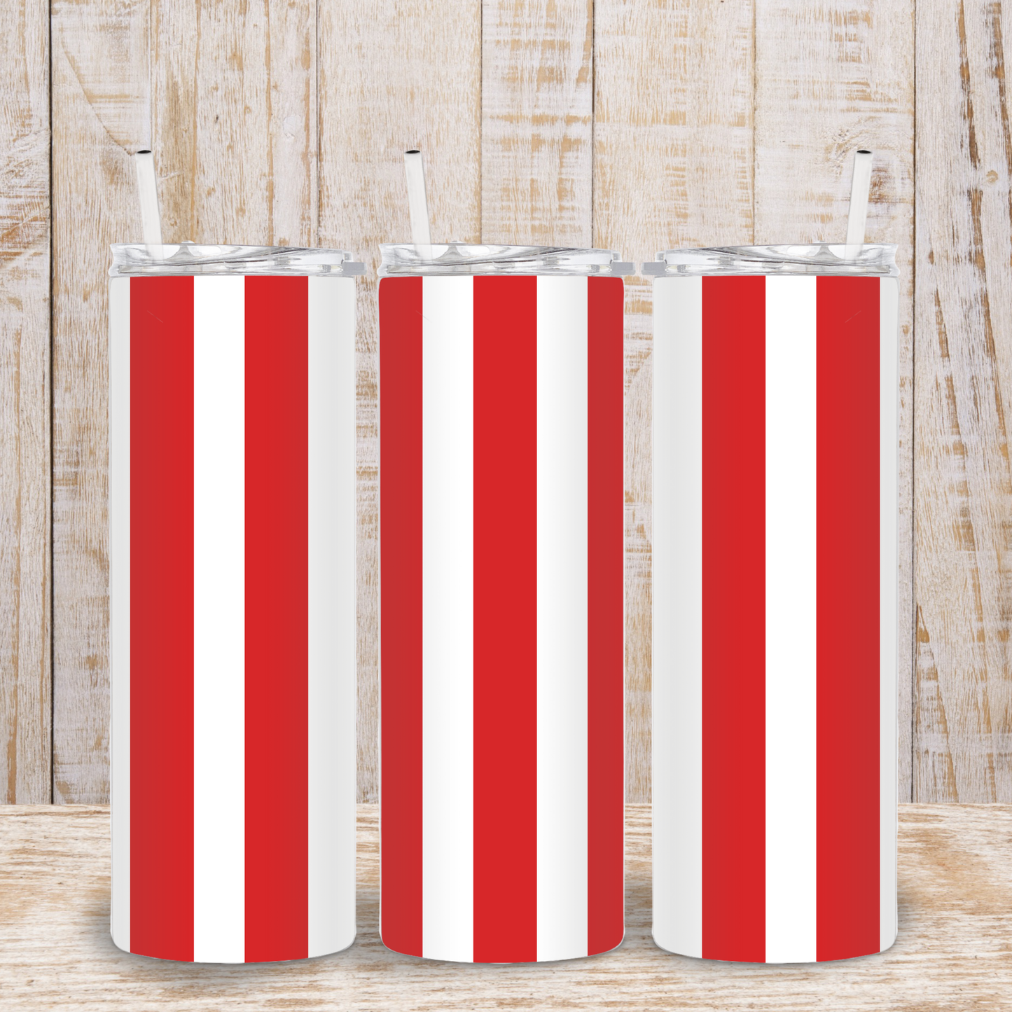 Red Striped Tumbler