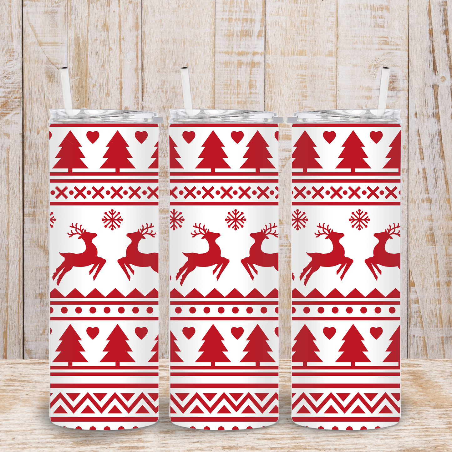 Red Christmas Sweater Tumbler