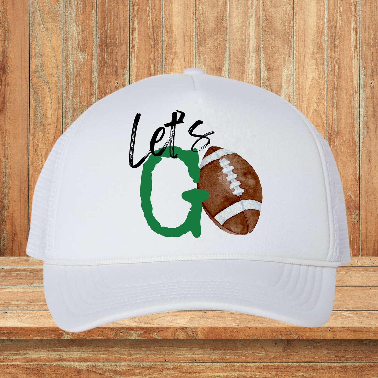 Let’s Go Football Green Hat